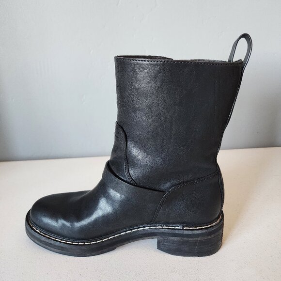 Rag & Bone Black Moto Boot "EUC" - Picture 12 of 16